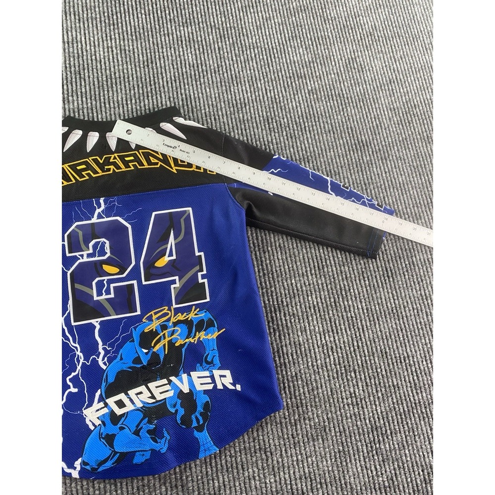 Black Panther Hockey Jersey Extra Small Blue Purple Back Headgear Classics 1966 - Picture 11 of 15